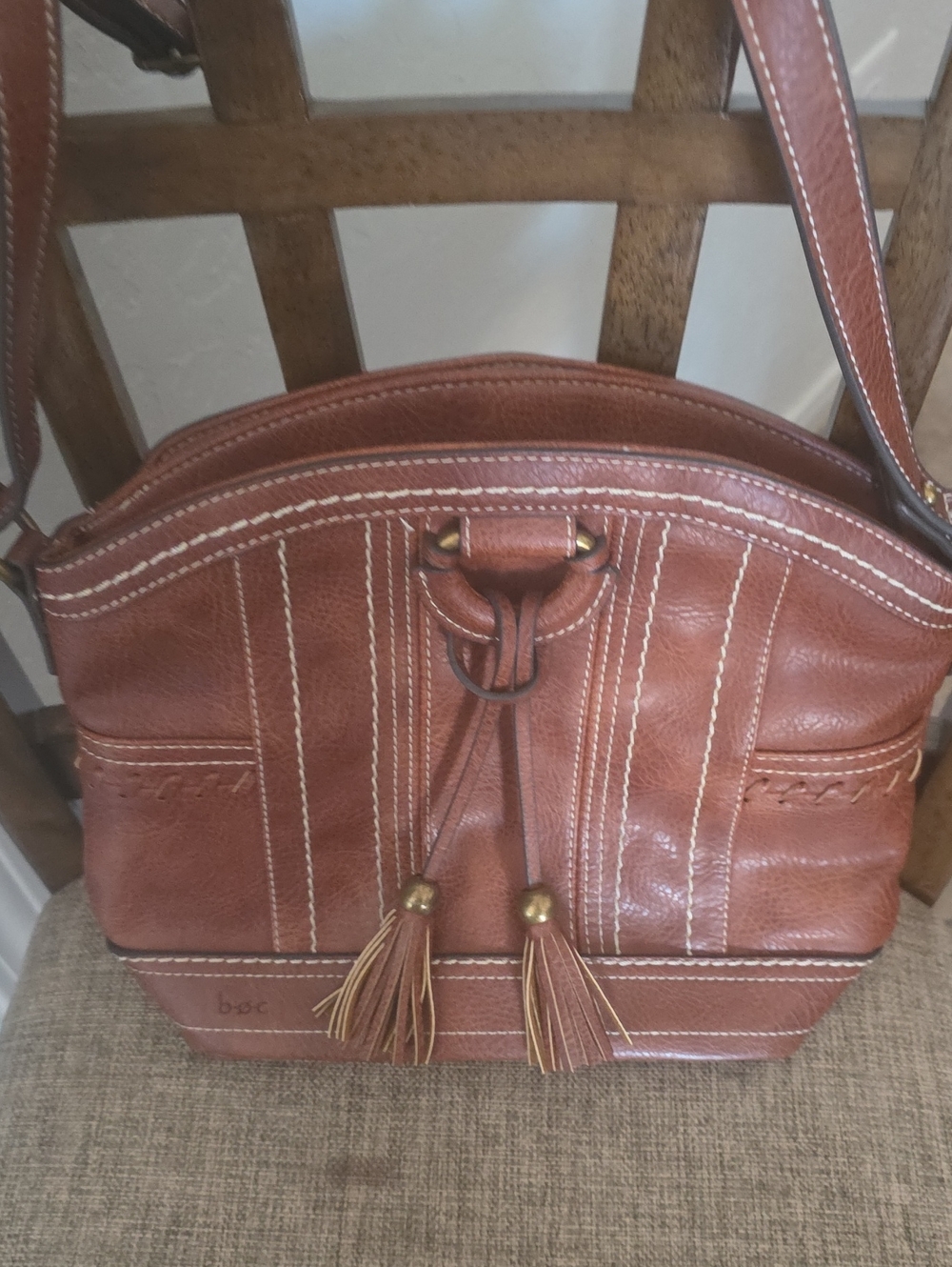 Born Concept Crossbody Bag in Cognac Brown
